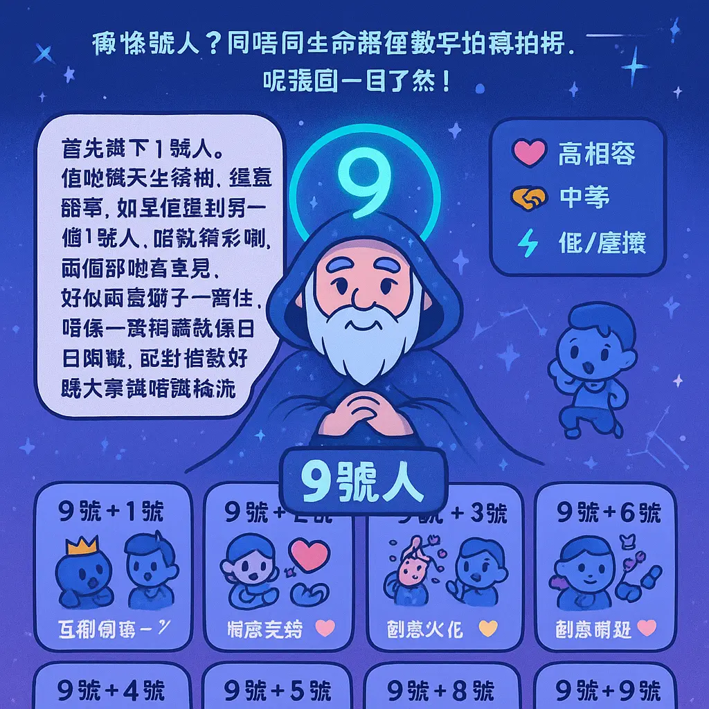 生命靈數配對 - 9號人